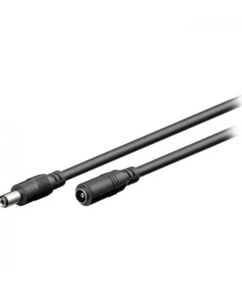 Cable alimentacion DC hembra-macho 5.5 x 2.5 mm 10 M Negro