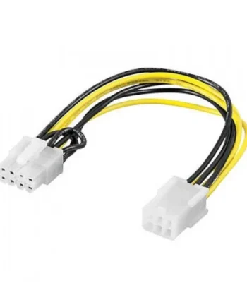 Cable alimentacion PCI-Express 6 pin - 8 pin 0.20 M Negro