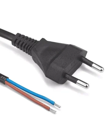Cable alimentacion Tipo C CEE7 macho a bornes 2x0.75mm 1.5 M Negro