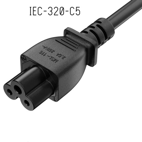 Cable alimentacion Trebol IEC-320-C5 1.8 M Negro