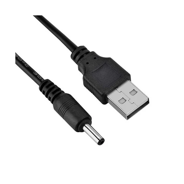 Cable alimentacion USB 2.0 DC 3.5 mm x 1.35 mm 0.8 M Negro