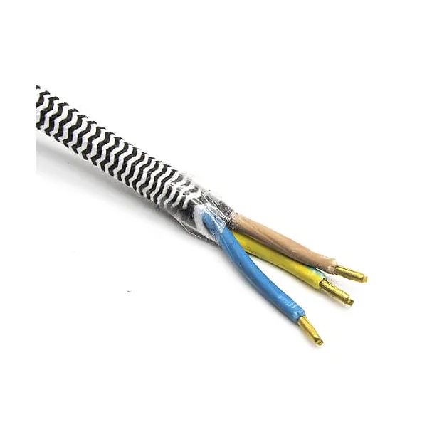 Cable Alimentación | Conector Alimentación Macho | Open | Recto | Recto | Niquelado | 3.00 m | Redon