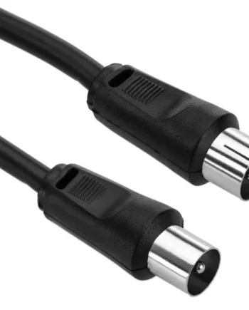 Cable antena de TV de 75 Ohm 2.5 M Negro