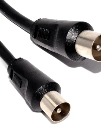 Cable antena de TV de 75 Ohm macho 2.5 M Negro
