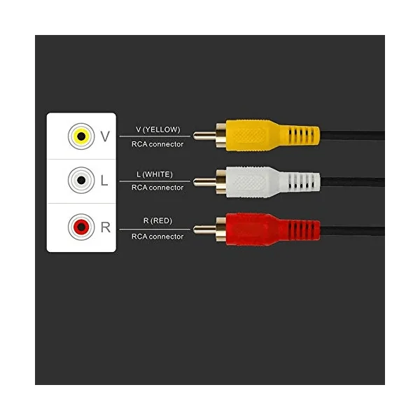 Cable AV 3x RCA macho 3 M Negro