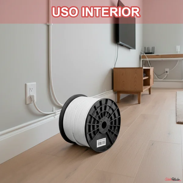Cable coaxial MK 400 LSZH 100 m Blanco