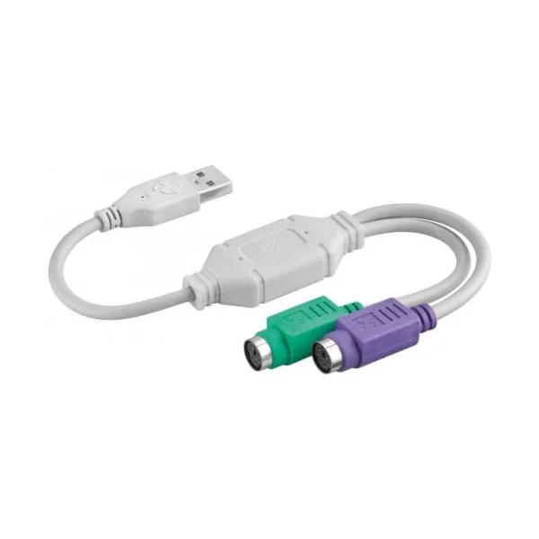 Cable conversor PS2 a USB 2.0 0.15 M Blanco