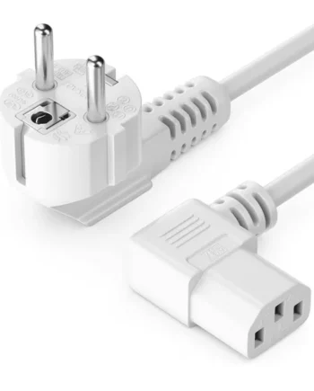 Cable de alimentacion CPU CEE7/M-C13/H acodado 3 M Blanco