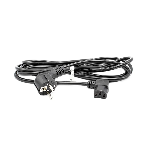 Cable de alimentacion CPU CEE7/M-C13/H acodado 5 M Negro