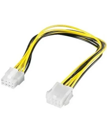 Cable de alimentacion EPS 8 pin macho-hembra 0.30 M Negro