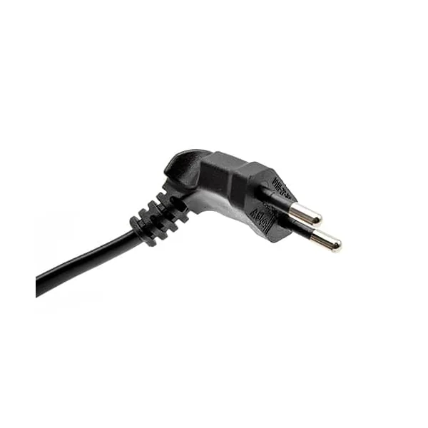 Cable de alimentacion IEC-320 acodado - C7 acodado 0.30 M Negro