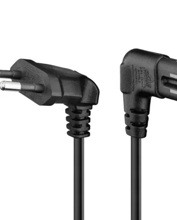 Cable de alimentacion IEC-320 acodado - C7 acodado 0.75 M Negro