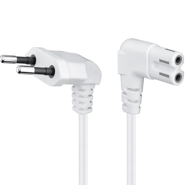Cable de alimentacion IEC-320 acodado -C7 acodado 2 M Blanco