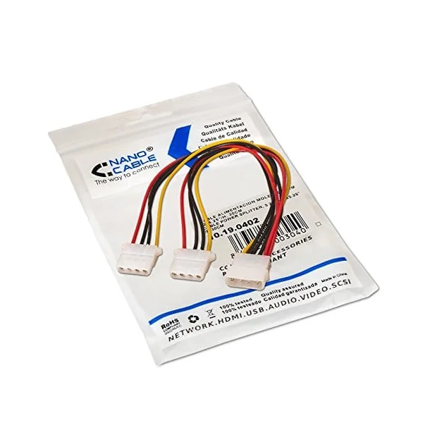 Cable de alimentacion interna molex 5.25 0.30 M Negro