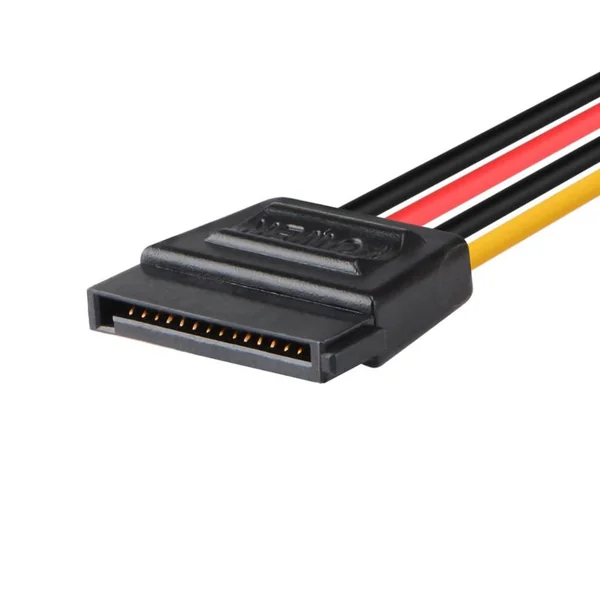 Cable de alimentacion interna molex 5.25 a 2x sata 0.15 M Negro