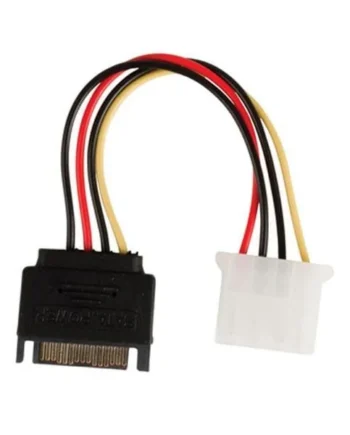 Cable de alimentacion interna SATA macho - Molex hembra 0.15 M Negro