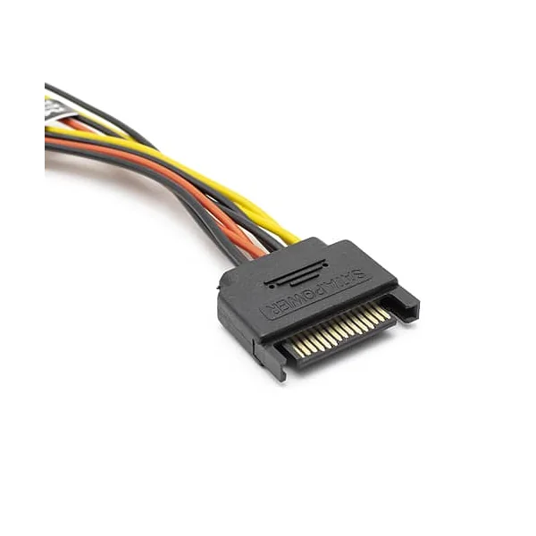 Cable de alimentacion sata macho - sata hembra y molex 0.15 M Multicolor
