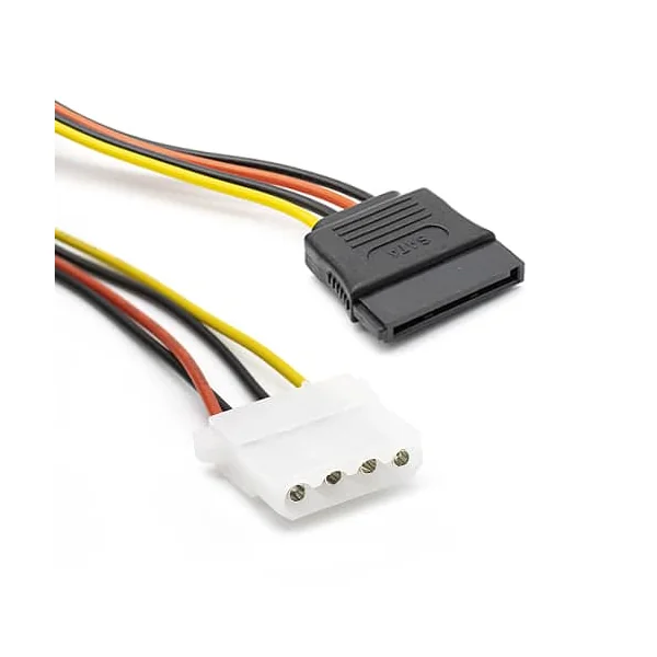 Cable de alimentacion sata macho - sata hembra y molex 0.15 M Multicolor
