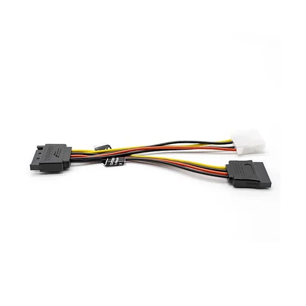 Cable de alimentacion sata macho - sata hembra y molex 0.15 M Multicolor