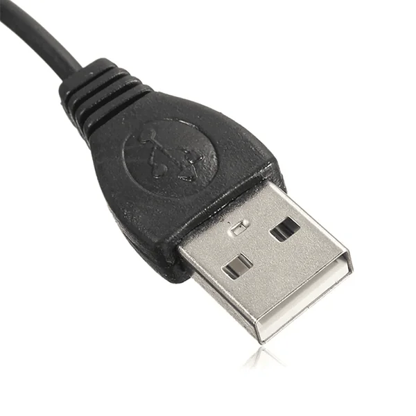 Cable de Alimentacion USB 2.0 a 2.5 mm DC 0.8 M Negro