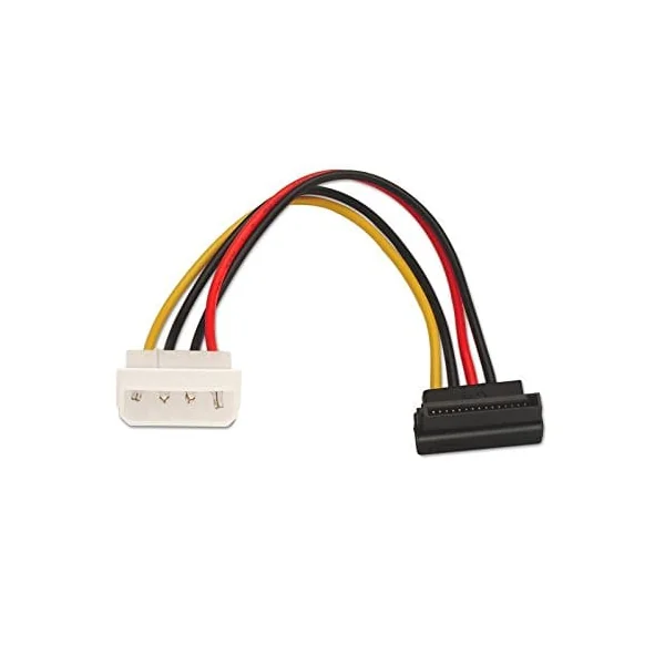Cable de alimentación SATA acodado de 5.25 0.15 M Negro
