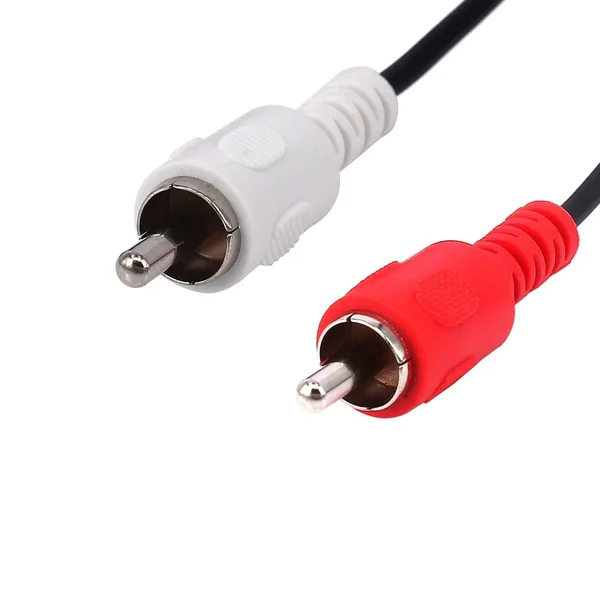 Cable de Audio DIN | DIN 5 pines macho | 2x RCA Macho | Niquelado | 1.00 m | Redondo | PVC | Negro |