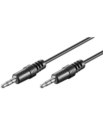 Cable de audio estereo HQ jack 3.5 macho 0.50 M Negro