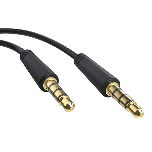 Cable de audio estereo jack 3.5 macho-macho 4 pin 3 M Negro