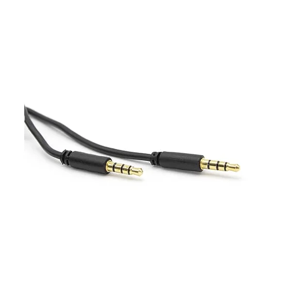 Cable de audio estereo jack 3.5 macho-macho 4 pin 3 M Negro