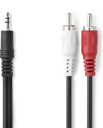 Cable de audio Estereo JACK 3.5/M-2xRCA/M 1.5 M Negro