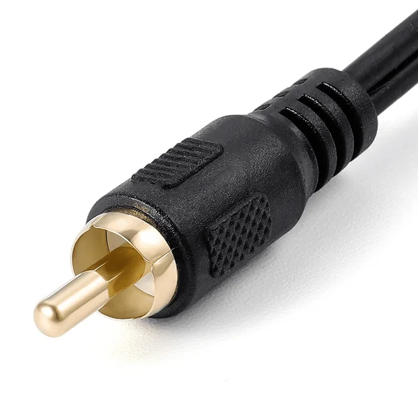 Cable de audio mono 2x rca /H - rca /M 0.20 M Negro