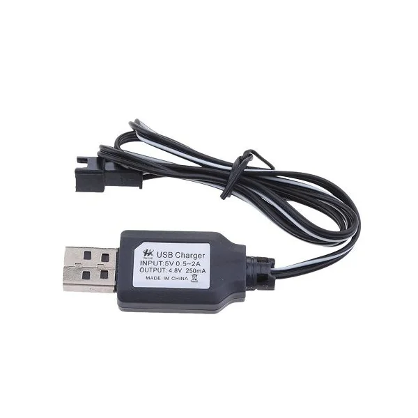 Cable de carga USB para coche RC 4.8 V 250mA 0.50 M Negro