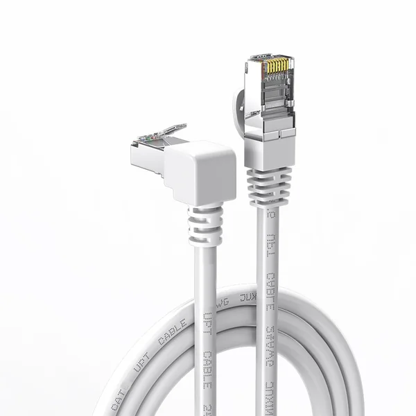 Cable de red UTP CAT5E 1x 90 grados 0.50 M Blanco