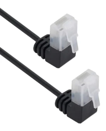 Cable de red UTP CAT5E 2x 90 grados 2 M Negro