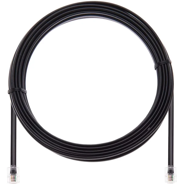 Cable de telefono RJ11 6P4C M-M 10 M Negro