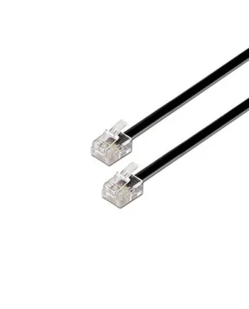 Cable de telefono RJ11 6P4C M-M 2 M Negro