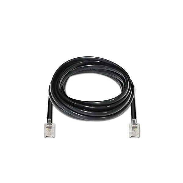 Cable de telefono RJ11 6P4C M-M 2 M Negro