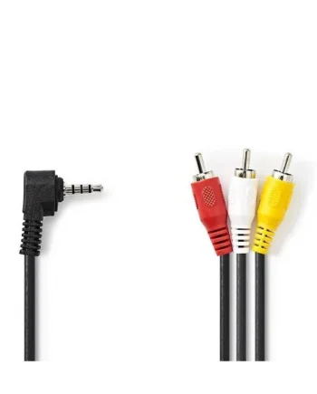Cable de video AV JACK 3.5/M-RCA/M 1.5 M Negro