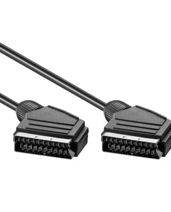 Cable euroconector-Scart M-M 2 M Negro