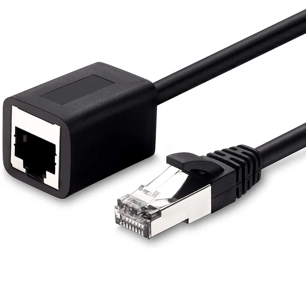 Cable extensor red UTP CAT5E macho a hembra 2 M Negro