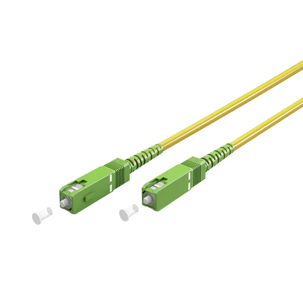 Cable fibra optica SC-APC monomodo simplex 9-125 0.50 M Amarillo