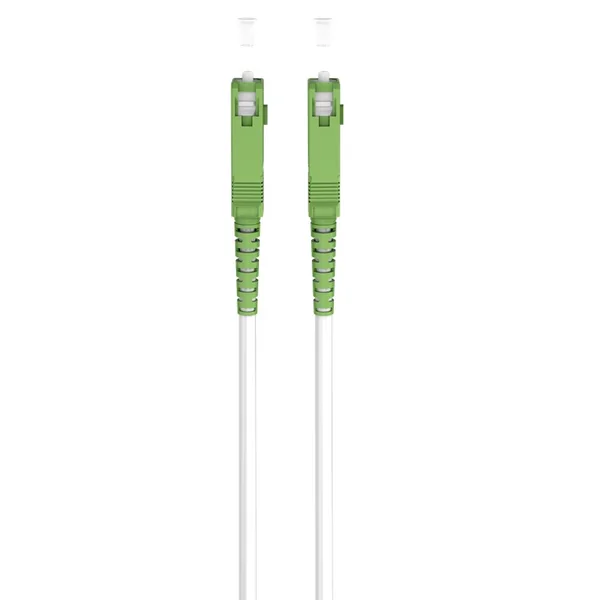 Cable fibra optica SC-APC monomodo simplex 9-125 2 M Blanco