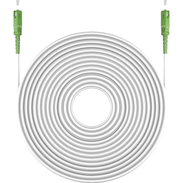 Cable fibra optica SC-APC monomodo simplex 9-125 2 M Blanco