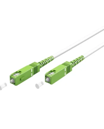 Cable fibra optica SC-APC monomodo simplex 9-125 5 M Blanco