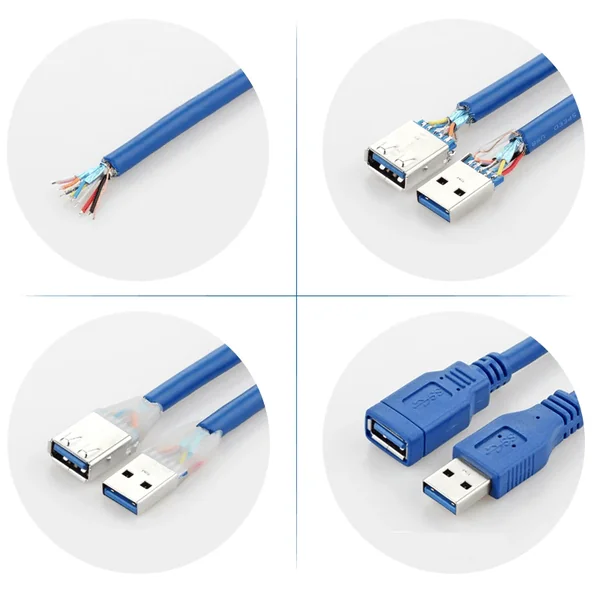 Cable prolongador USB 3.0 macho a hembra 0.50 M Azul