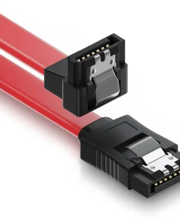 Cable sata acodado con anclajes 0.50 M Rojo