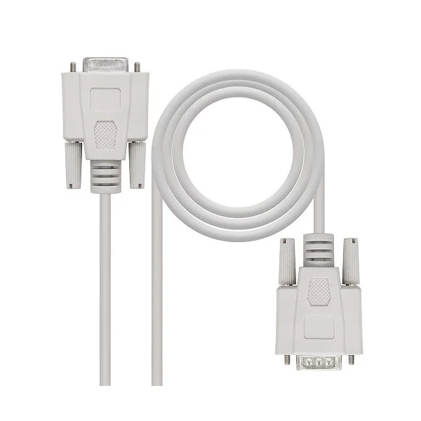 Cable serie RS232 DB9 macho - DB9 macho 1.8 M Beige