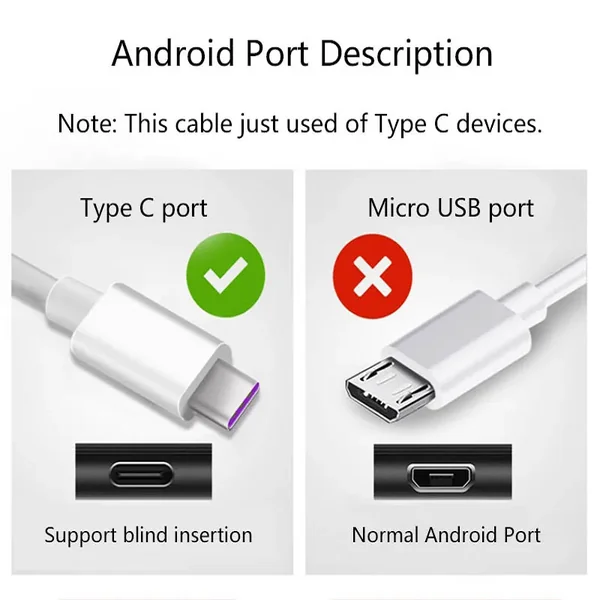 Cable USB 2.0 3A Tipo C macho - Tipo A macho 1 M Blanco
