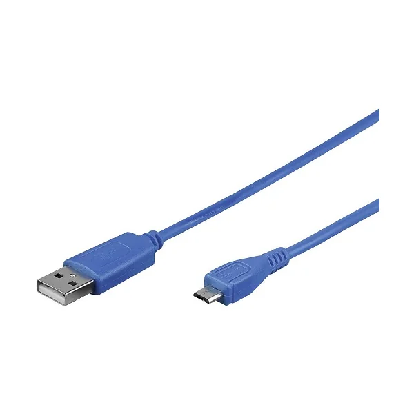 Cable USB 2.0 macho a micro USB B macho 1 M Azul