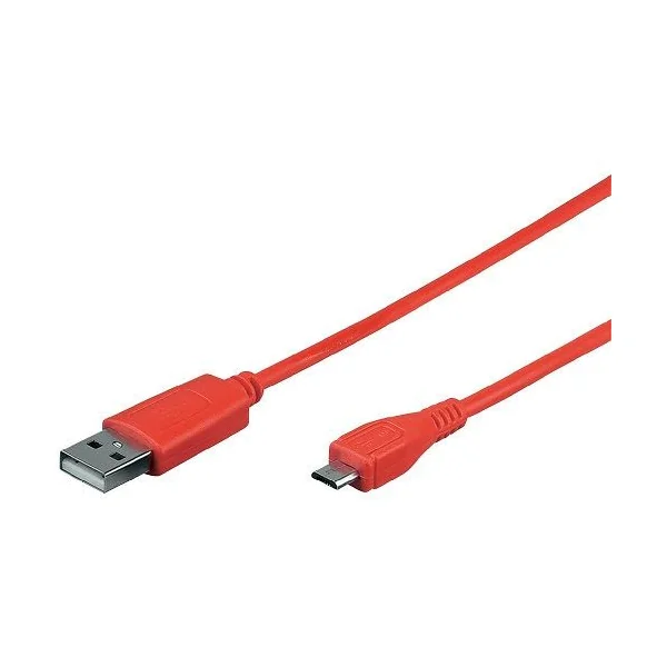 Cable USB 2.0 macho a micro USB B macho 1 M Rojo